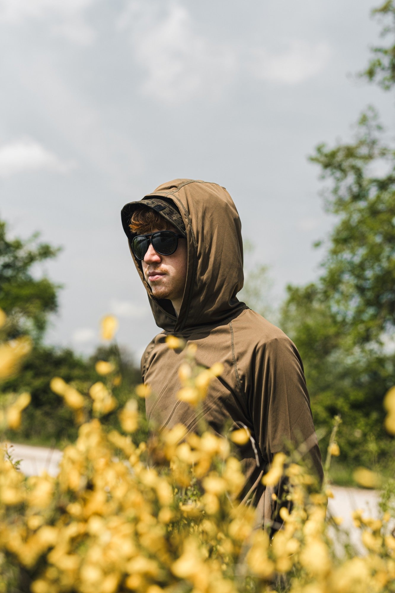 Korda UPF Hooded Top Dark Khaki