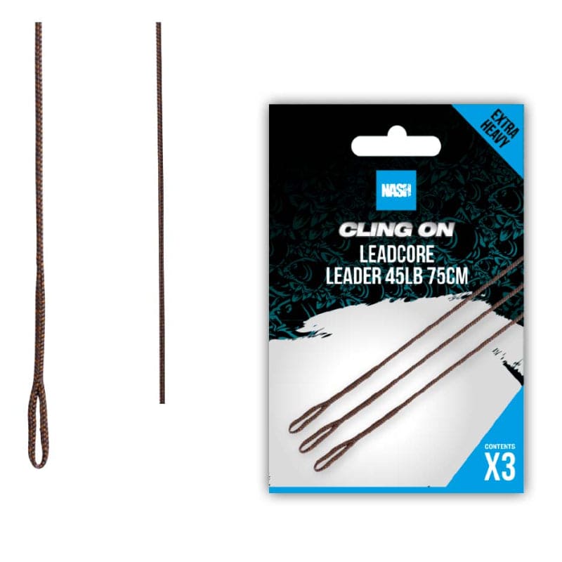 Nash Ready Tied Leadcore Leader 45lb 75cm