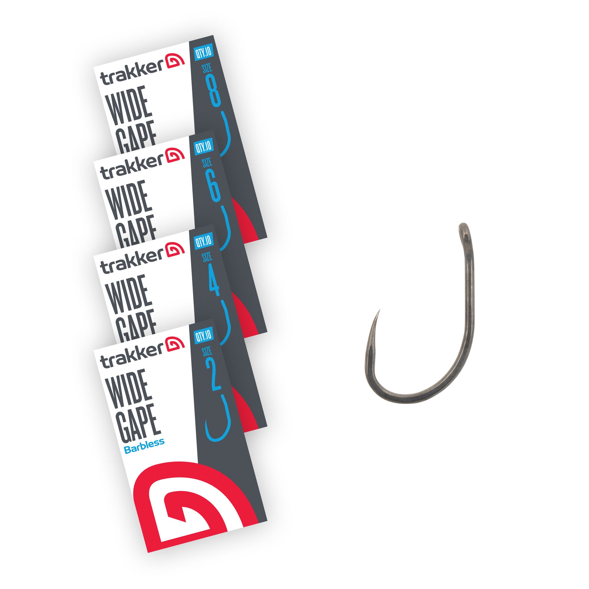 Trakker Wide Gape Hooks Barbless