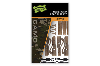 Fox Edges Camo Power Grip Lead Clip Kit