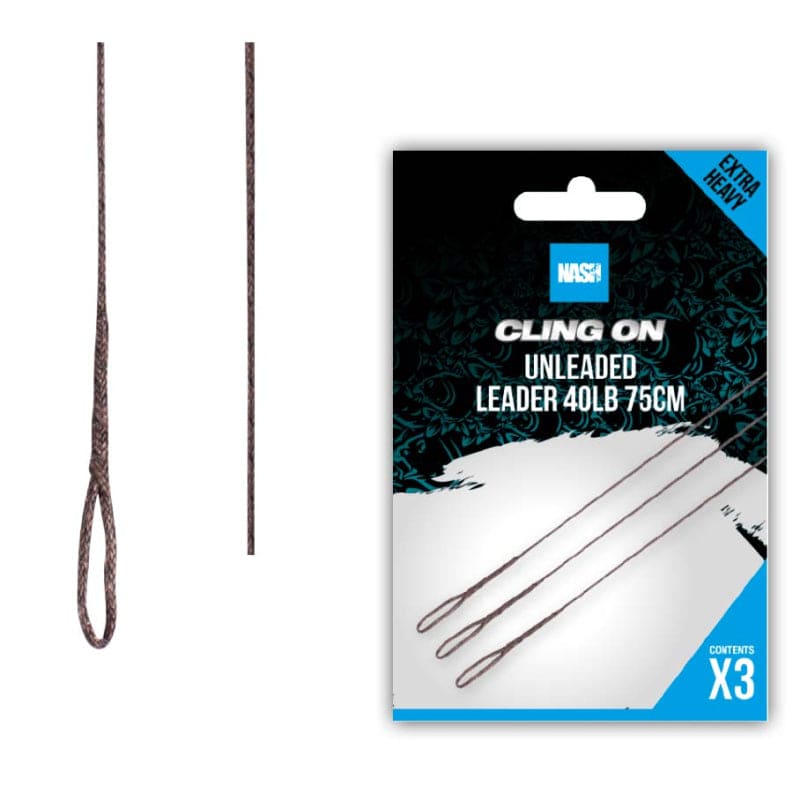 Nash Ready Tied Unleaded Leader 45lb 75cm