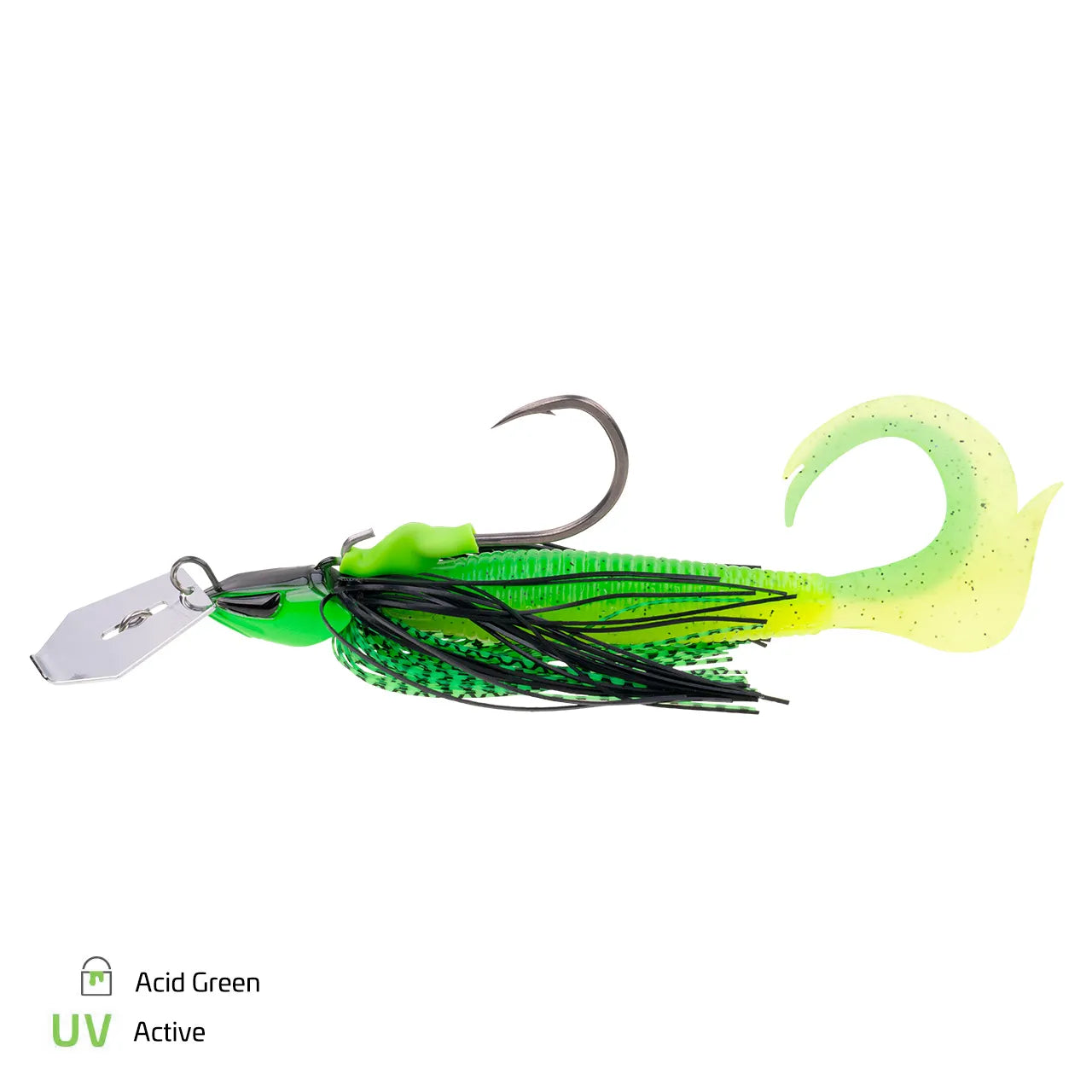 Zeck Bladed Cat Jig Acid Green (UV)