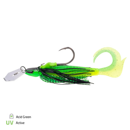 Zeck Bladed Cat Jig Acid Green (UV)